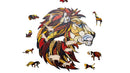 legpuzzel Lion 31 x 28 x 0,5 cm hout bruin 100 stuks