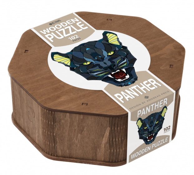 legpuzzel Panter 31 x 28 x 0,5 cm hout bruin 102 st.