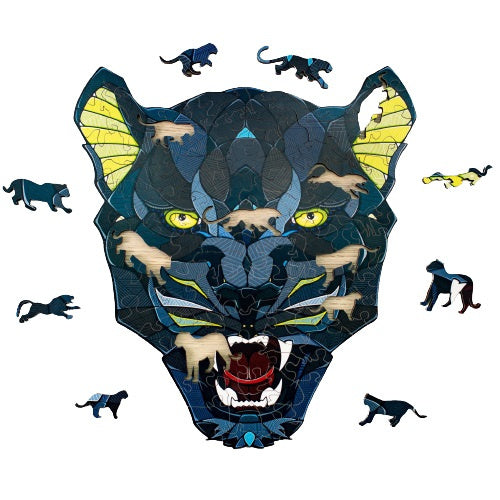 legpuzzel Panter 31 x 28 x 0,5 cm hout bruin 102 st.