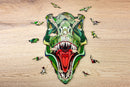 legpuzzel T-rex 37 x 28 cm hout groen 129-delig
