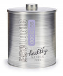 koekjestrommel 17 x 19,5 cm aluminium zilver