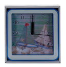 wekker Boot junior 15 x 4,3 x 15 cm blauw/wit