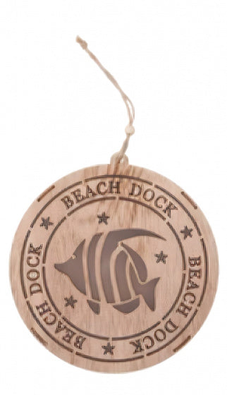decoratiehanger led Beach dock vis 14,5 cm blank