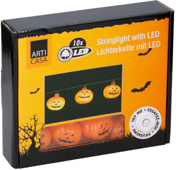 lichtsnoer Halloween pompoen LED kunststof oranje