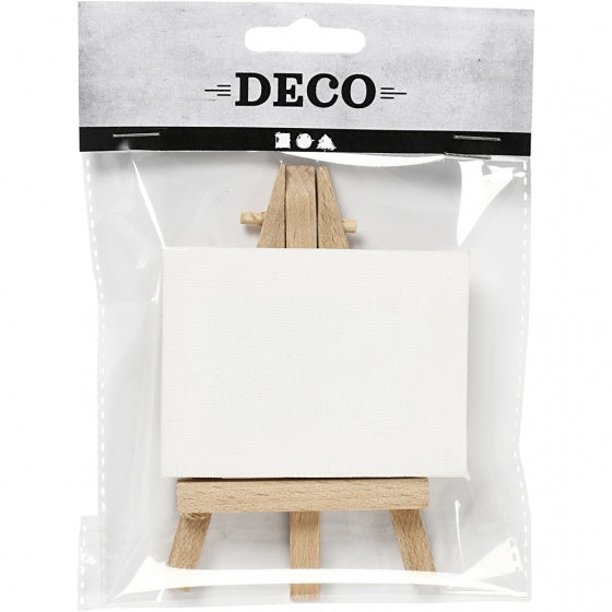 gespannen canvas 12 x 8 x 8 cm wit/bruin