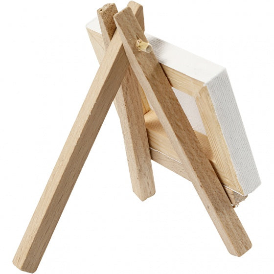 gespannen canvas 12 x 8 x 8 cm wit/bruin