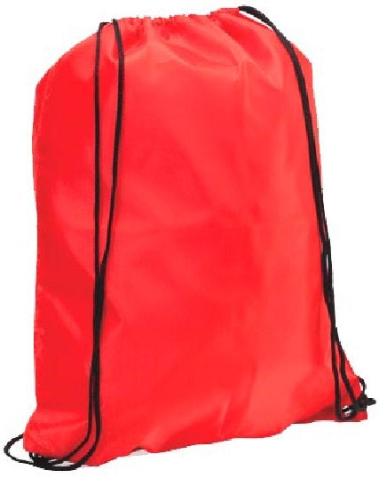 gymtas 45 x 35 cm polyester rood