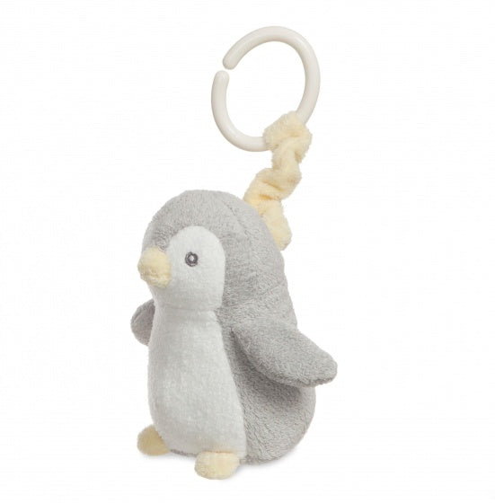 kinderwagenrammelaar Pompom baby-pinguïn 14 cm