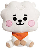 knuffel Babyjunior 20 cm pluche wit/oranje