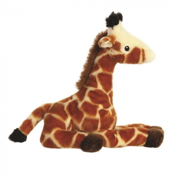 knuffel Eco Nation giraf 21,5 cm pluche bruin