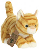 knuffel Eco Nation kat junior 21 cm pluche oranje/crème