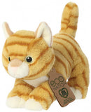 knuffel Eco Nation kat junior 21 cm pluche oranje/crème