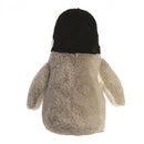 knuffel Eco Nation pinguïn 24 cm pluche zwart/grijs