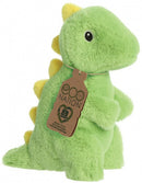 knuffel Eco Nation t-rex junior 20 cm pluche groen/geel