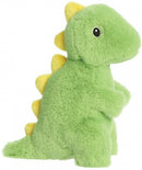 knuffel Eco Nation t-rex junior 20 cm pluche groen/geel