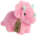 knuffel Eco Nation triceratops junior 20 cm pluche roze