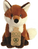knuffel Eco Nation vos 23 cm pluche bruin