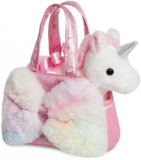 knuffel Fancy Pal eenhoorn 20 cm pluche wit/roze 2-delig