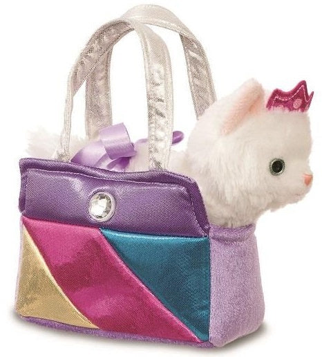 knuffel Fancy Pal Princess Kitty 20,5 cm roze/wit