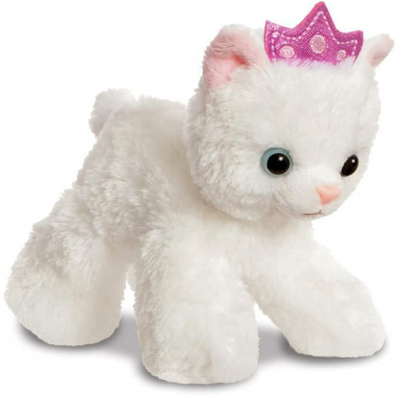 knuffel Fancy Pal princess kitty 20 cm wit/roze 2-delig