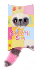 knuffel in geschenkverpakking Get Well 9 cm roze