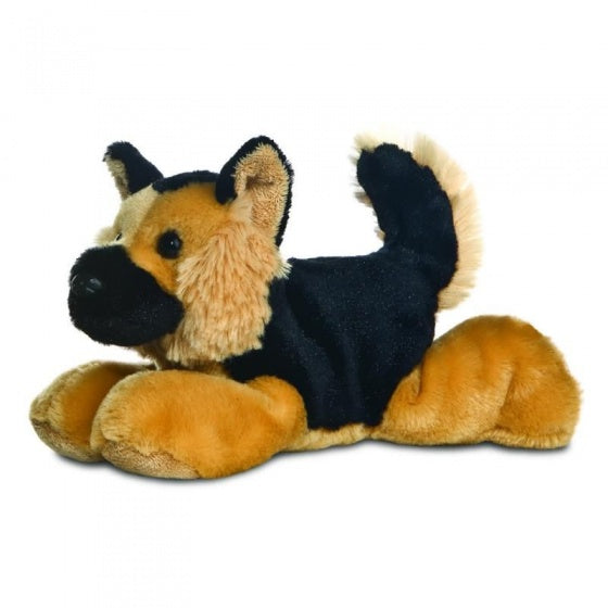 knuffel Mini Flopsie Duitse herder 20,5 cm bruin/zwart