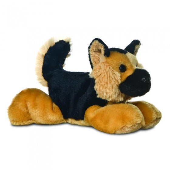knuffel Mini Flopsie Duitse herder 20,5 cm bruin/zwart