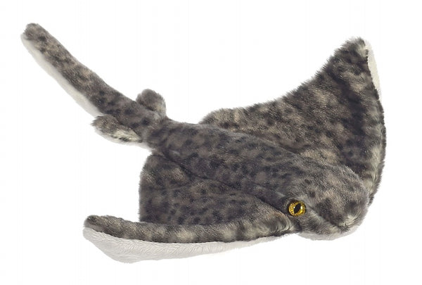 knuffel Mini Flopsie Pijlstaartrog 20,5 cm grijs