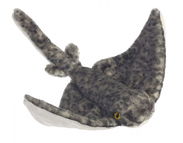 knuffel Mini Flopsie Pijlstaartrog 20,5 cm grijs