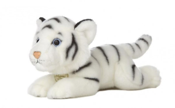 knuffeltijger MiYoni junior 28 cm pluche wit/zwart