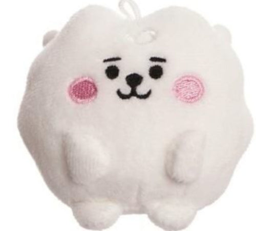 knuffel RJ baby pong pong junior 8 cm pluche wit