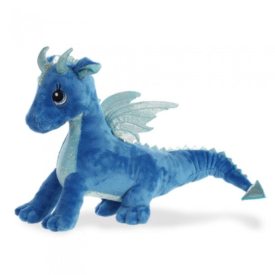 knuffel Sparkle Tales Indigo draak blauw 30,5 cm