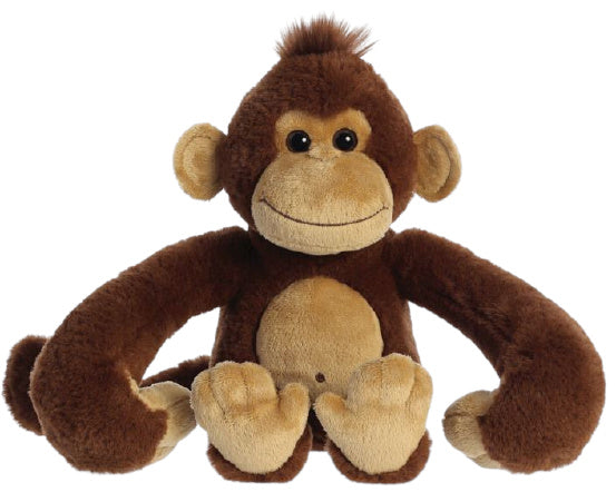 knuffeldier Aap Hang n Swing 33 cm pluche bruin/beige