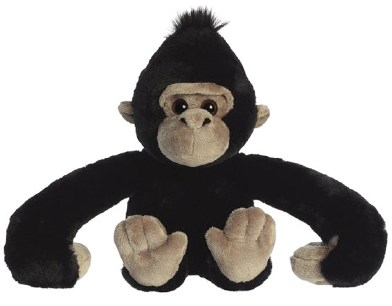 knuffeldier Gorilla Hang n Swing 33 cm pluche zwart/beige
