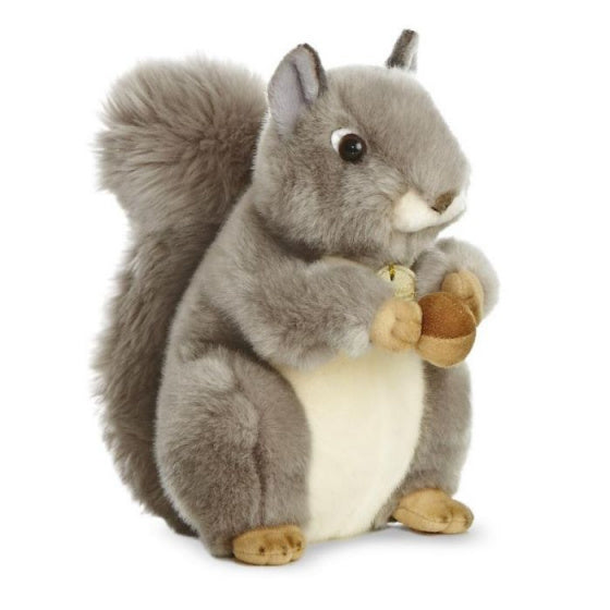 knuffeleekhoorn MiYoni junior 26 cm pluche grijs