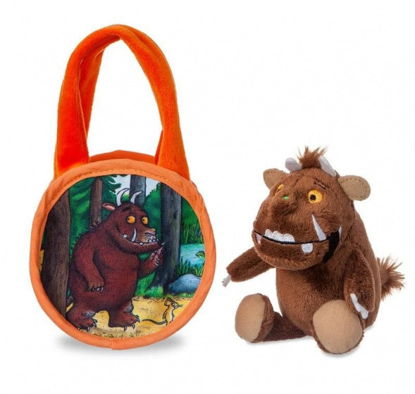knuffelgruffalo in tas 13 cm oranje/bruin
