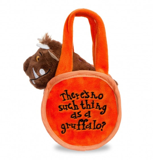 knuffelgruffalo in tas 13 cm oranje/bruin