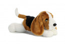 knuffelhond Basset Flopsie 30,5 cm zwart/wit/bruin