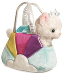 knuffelkat regenboog junior 20 cm pluche wit
