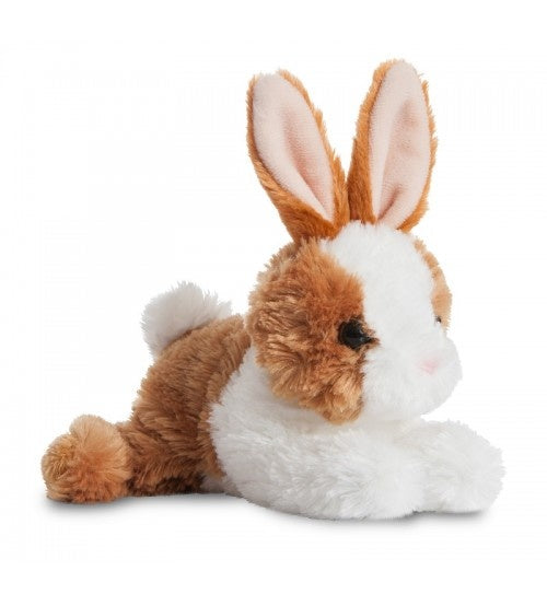 Knuffel Mini Flopsie konijn bruin-wit 20,5 cm