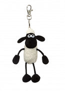 sleutelhanger Shaun het schaap 14 cm wit/zwart
