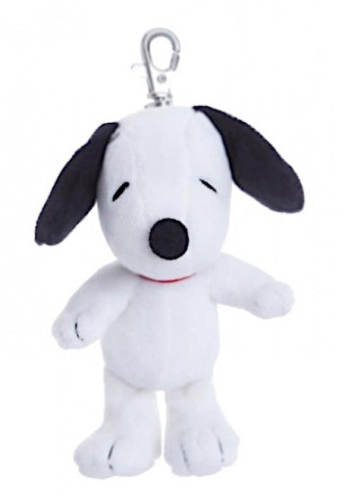 sleutelhanger Snoopy junior 12,5 cm pluche wit