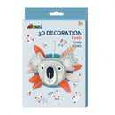 knutselset 3D koala junior karton grijs 5-delig