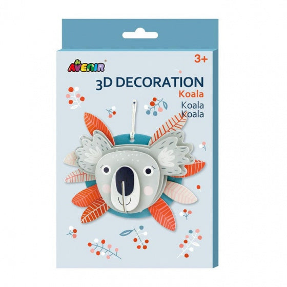 knutselset 3D koala junior karton grijs 5-delig