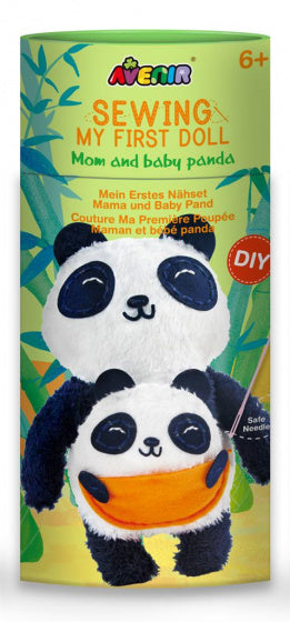 mijn eerste pop Panda 25 x 18,5 cm zwart/wit 15-delig