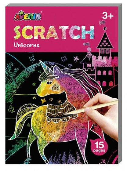 scratchboek eenhoorn junior 10 x 14 cm papier 2-delig