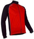 Fietsjack Unisex Windbreaker Rood/Zwart Maat S