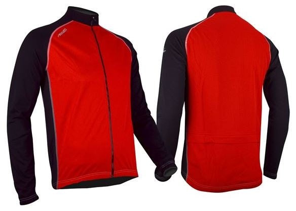 Fietsjack Unisex Windbreaker Rood/Zwart Maat S