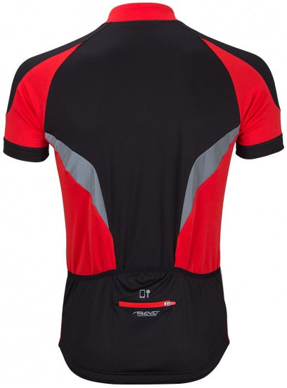 fietsshirt heren polyester zwart/rood maat S