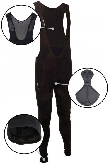 Fietsbroek met bovenstuk lang zwart maat XL